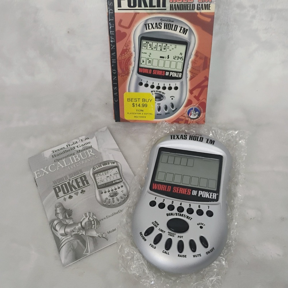 Texas Hold Em Poker Handheld Excalibur World Series Electronic Game NEW N